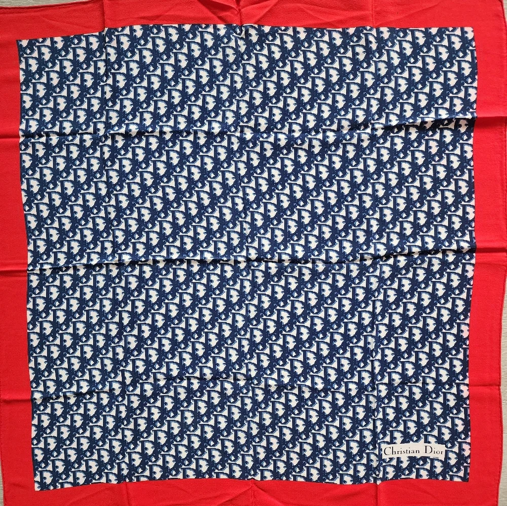 Auth Dior Oblique Mitzah Trotter Silk Scarf
